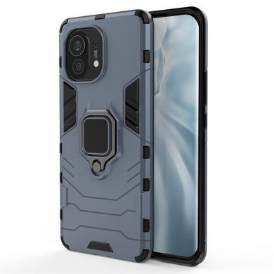 Защитный чехол Strong Guard Ring для Xiaomi Mi 11 Navy