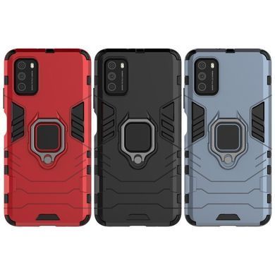 Защитный чехол Strong Guard Ring для Xiaomi Poco M3 Черный
