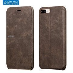Чохол-книжка X-level Extreme для iPhone 7 Plus / iPhone 8 Plus Коричневий