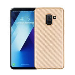 Защитный чехол Carbon TPU для Samsung A530 Galaxy A8 2018 Золотистый