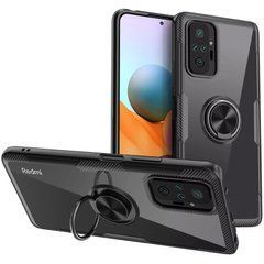 Защитный чехол Crystal Ring для Xiaomi Redmi Note 10 Pro / 10 Pro Max Черный
