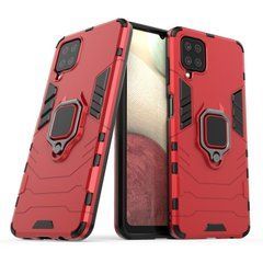 Защитный чехол Strong Guard Ring для Samsung A125F Galaxy A12 / A127F Galaxy A12 Nacho / Galaxy A12s / Galaxy M12 Красный