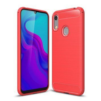 Защитный чехол Slim TPU для Huawei Y6 2019 / Huawei Honor 8A (с вырезом под сканер) Красный