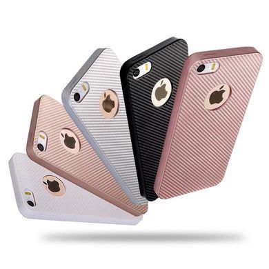 Захисний чохол Carbon TPU для iPhone 5 / iPhone 5S / iPhone SE Золотий