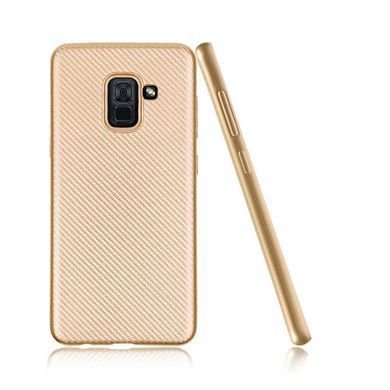 Защитный чехол Carbon TPU для Samsung A530 Galaxy A8 2018 Золотистый