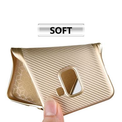 Защитный чехол Carbon TPU для Samsung A530 Galaxy A8 2018 Золотистый