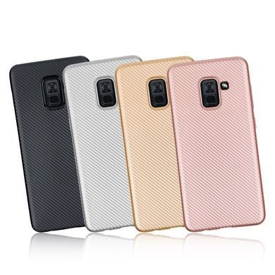 Защитный чехол Carbon TPU для Samsung A530 Galaxy A8 2018 Золотистый