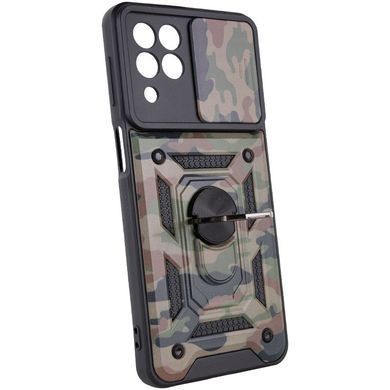 Защитный чехол Camo Ring Lock для Samsung Galaxy M53 5G Коричневый