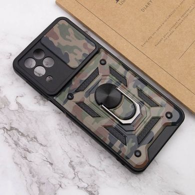 Защитный чехол Camo Ring Lock для Samsung Galaxy M53 5G Коричневый