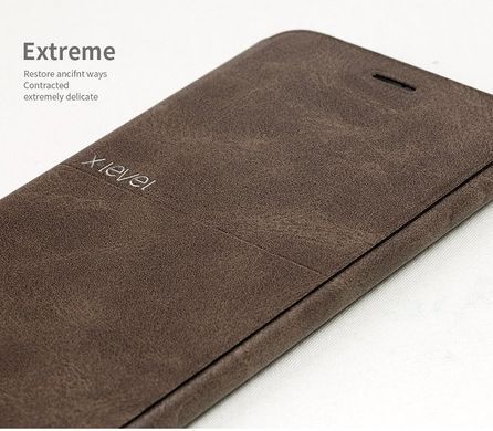 Чехол-книжка X-level Extreme для iPhone 7 Plus / iPhone 8 Plus Коричневый