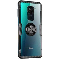 Защитный чехол Crystal Ring для Xiaomi Redmi Note 9 / Redmi 10X Черный