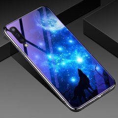 Защитный чехол Fantasy с глянцевыми торцами для Samsung A505F Galaxy A50 / A507F Galaxy A50s / A307F Galaxy A30s (луна) Голубой