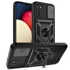 Защитный чехол Kvadrat Ring Lock для Samsung A025 Galaxy A02s Черный