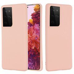 Защитный чехол Liquid Case Full Cover для Samsung Galaxy S21 Ultra Бежевый
