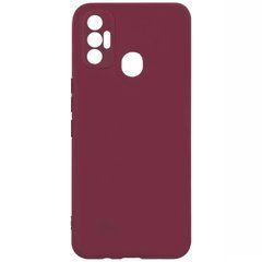 Защитный чехол Liquid Case Full Camera для Tecno Spark 7 Малиновый