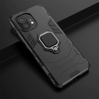 Защитный чехол Strong Guard Ring для Xiaomi Mi 11 Черный