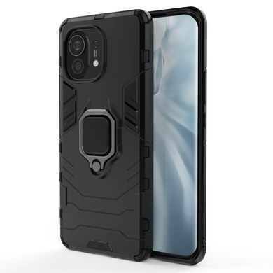 Защитный чехол Strong Guard Ring для Xiaomi Mi 11 Черный