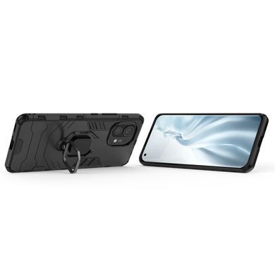 Защитный чехол Strong Guard Ring для Xiaomi Mi 11 Черный