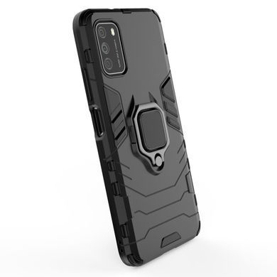 Защитный чехол Strong Guard Ring для Xiaomi Poco M3 Черный