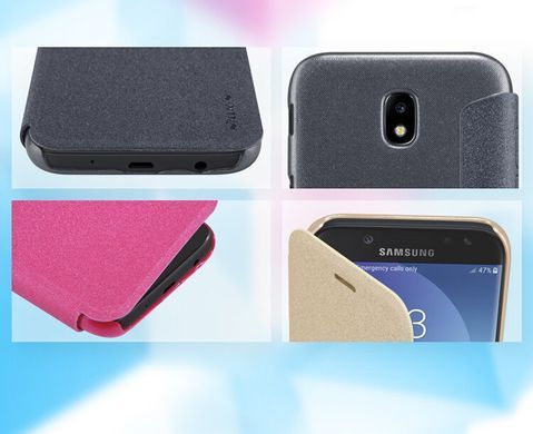 Чехол-книжка Nillkin Sparkle для Samsung J530 Galaxy J5 2017 Золотистый