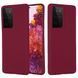 Защитный чехол Liquid Case Full Cover для Samsung Galaxy S21 Ultra Малиновый