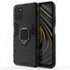 Защитный чехол Strong Guard Ring для Xiaomi Poco M3 Черный