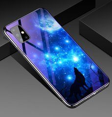 Защитный чехол Fantasy с глянцевыми торцами для Samsung A515F Galaxy A51 2020 (луна) Голубой