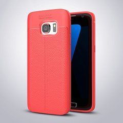 Защитный чехол Leather для Samsung G930F Galaxy S7 Красный