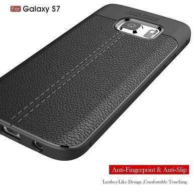 Защитный чехол Leather для Samsung G930F Galaxy S7 Красный