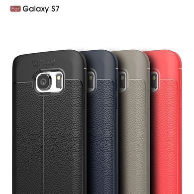 Защитный чехол Leather для Samsung G930F Galaxy S7 Красный