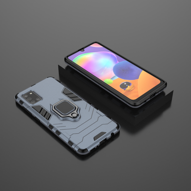 Захисний чохол Strong Guard Ring для Samsung A315F Galaxy A31 Navy