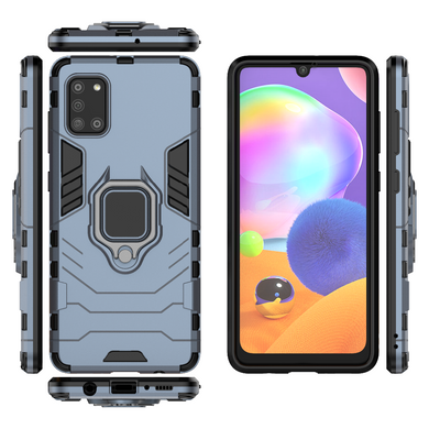 Захисний чохол Strong Guard Ring для Samsung A315F Galaxy A31 Navy