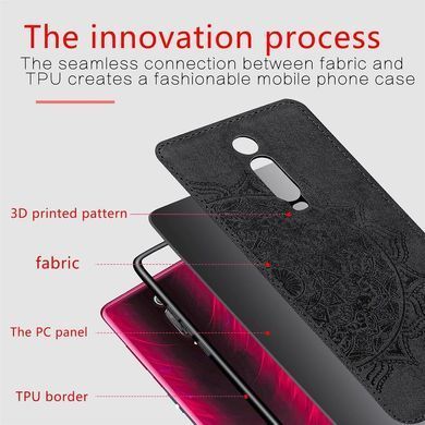 Защитный чехол Textile Decor для Xiaomi Redmi K20 / K20 Pro / Mi 9T / Mi 9T Pro Черный