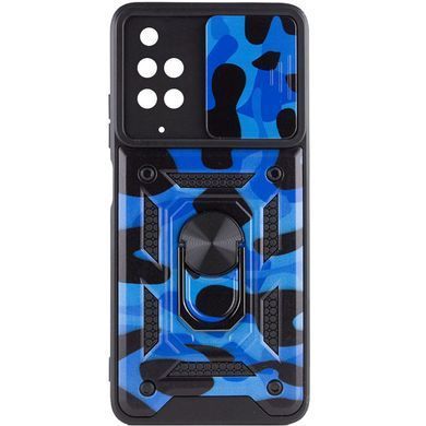 Защитный чехол Camo Ring Lock для Xiaomi Redmi Note 11 Pro (Global) / Note 11 Pro 5G Синий