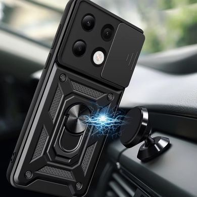 Защитный чехол Kvadrat Ring Lock для Xiaomi Redmi Note 13 Pro 5G / Poco X6 Черный