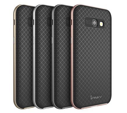 Ударопрочный чохол iPaky TPU+PC для Samsung A320F Galaxy A3 2017 Чорний / Сірий