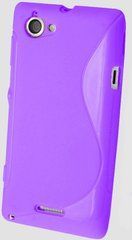 Чехол TPU S-line для Sony Xperia L S36h Фиолетовый