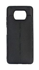 Защитный чехол Leather для Xiaomi Poco X3 / X3 NFC / X3 Pro Черный