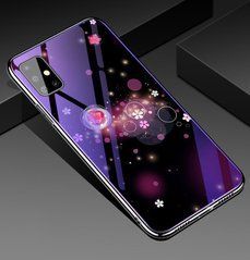 Защитный чехол Fantasy с глянцевыми торцами для Samsung A515F Galaxy A51 2020 (цветы) Малиновый