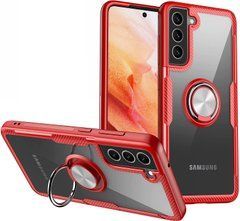 Защитный чехол Crystal Ring для Samsung Galaxy S21 FE Красный