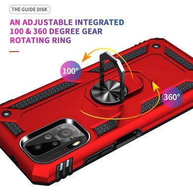 Захисний чохол Kvadrat Ring для Xiaomi Redmi Note 10 / Redmi Note 10S / Poco M5s Червоний