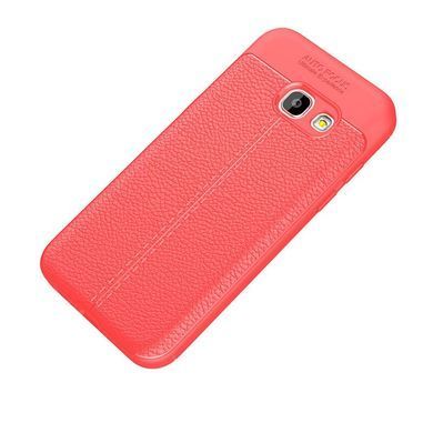 Защитный чехол Leather для Samsung A320F Galaxy A3 2017 Красный