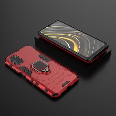 Защитный чехол Strong Guard Ring для Xiaomi Poco M3 Красный