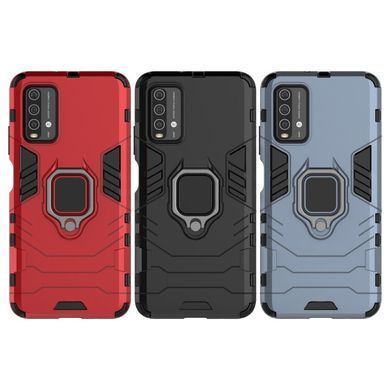 Защитный чехол Strong Guard Ring для Xiaomi Redmi Note 9 4G / Redmi 9T Черный