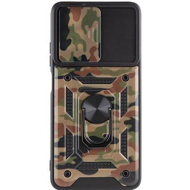 Защитный чехол Camo Ring Lock для Xiaomi Redmi Note 11 Pro (Global) / Note 11 Pro 5G Коричневый