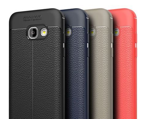 Защитный чехол Leather для Samsung A320F Galaxy A3 2017 Красный