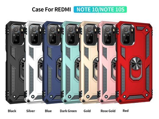Захисний чохол Kvadrat Ring для Xiaomi Redmi Note 10 / Redmi Note 10S / Poco M5s Червоний
