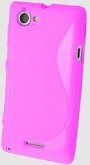 Чехол TPU S-line для Sony Xperia L S36h Розовый