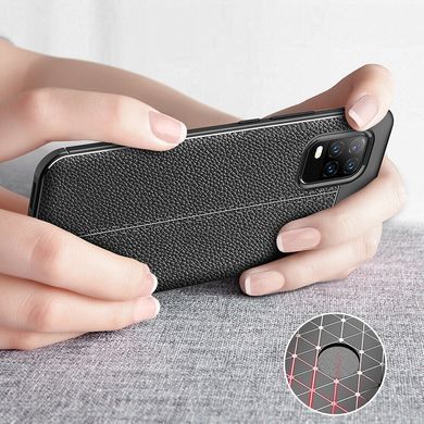 Защитный чехол Leather для Xiaomi Mi 10 Lite Черный