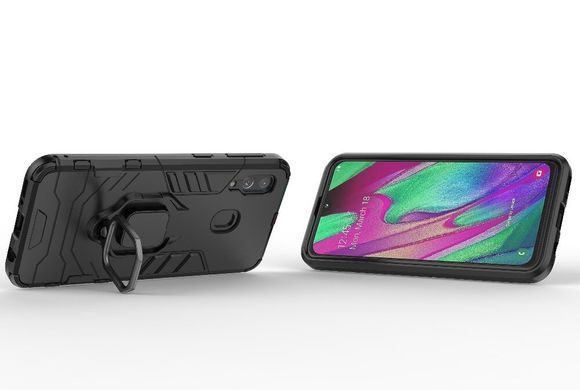 Захисний чохол Strong Guard Ring для Samsung A405F Galaxy A40 2019 Чорний